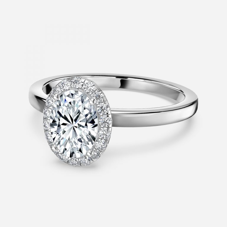 Oval Halo Engagement Ring