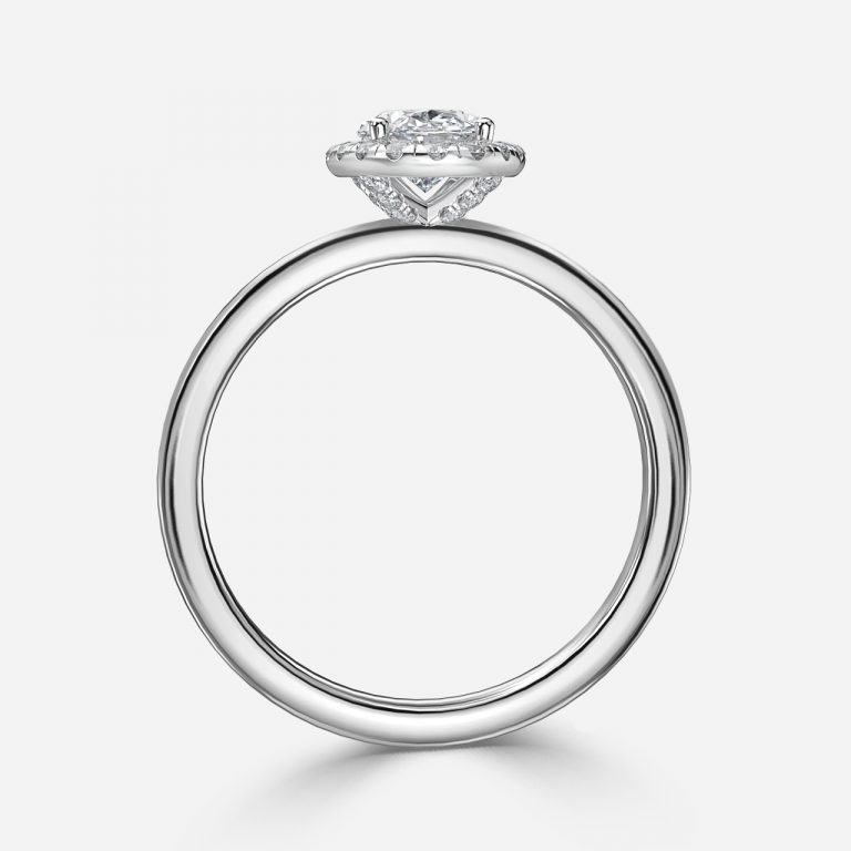 Oval Halo Engagement Ring