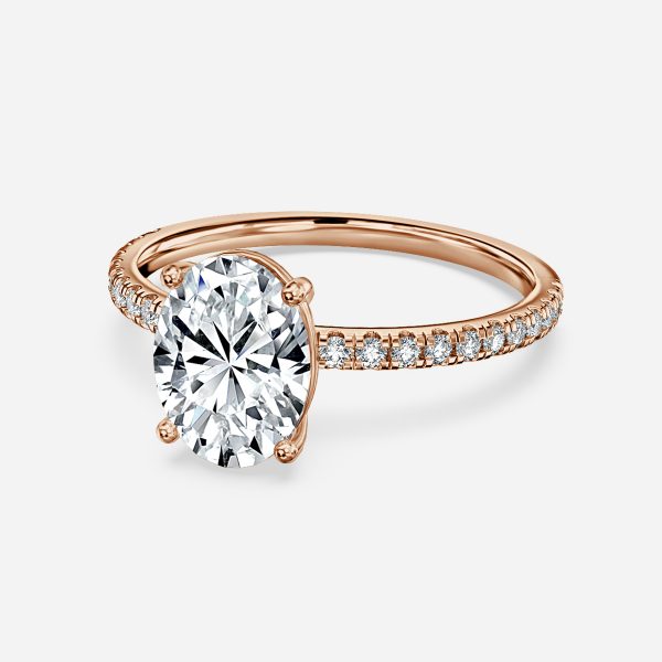 De La Luna Oval Diamond Band Engagement Ring