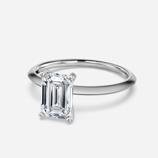 Emerald Solitaire Engagement Ring