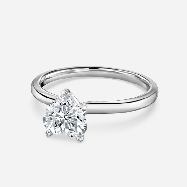 Heart Solitaire Engagement Ring