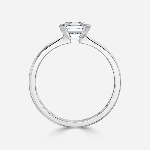 Asscher Bezel Engagement Ring