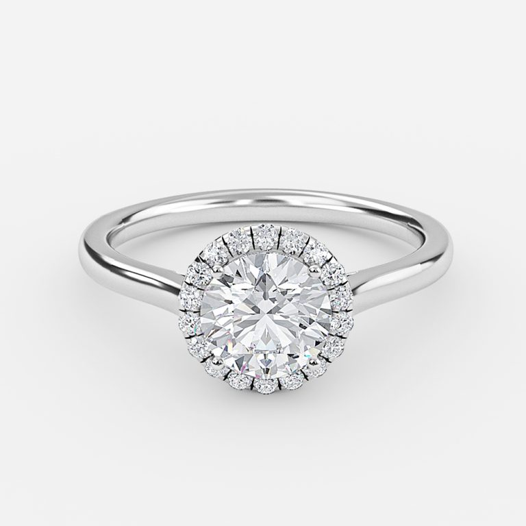 Round Halo Engagement Ring