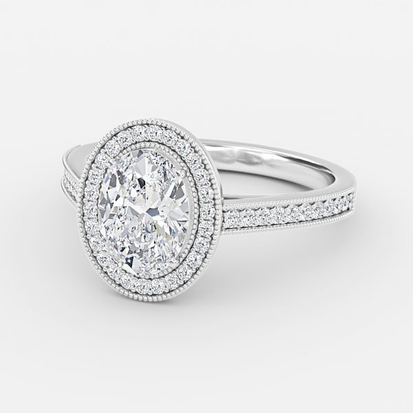 Oval Halo Engagement Ring