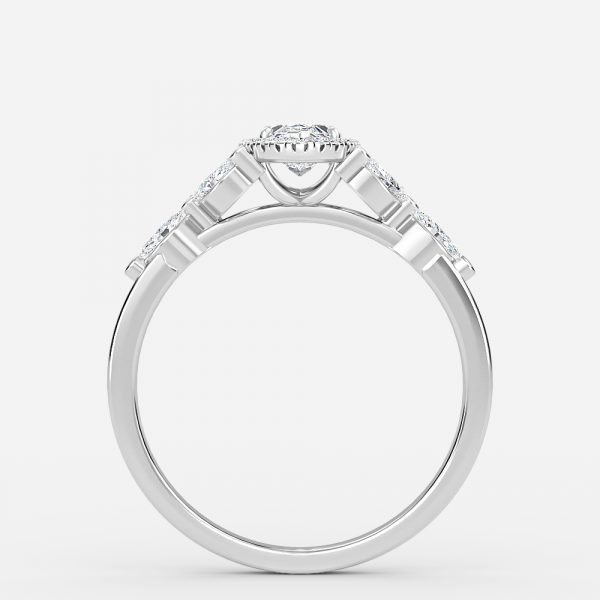 Marquise Halo Engagement Ring