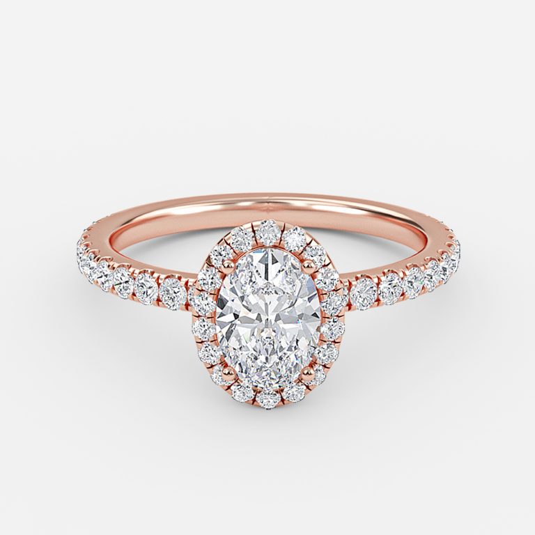 Oval Halo Engagement Ring