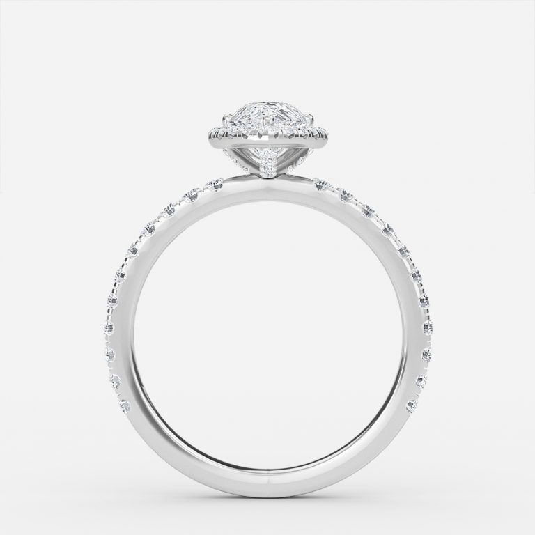 Pear Halo Engagement Ring