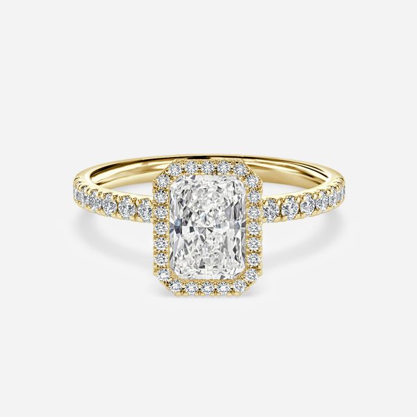 Radiant Halo Engagement Ring
