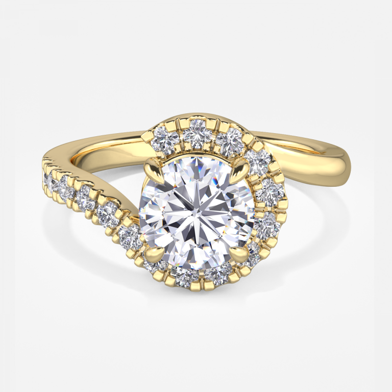 Round Halo Engagement Ring