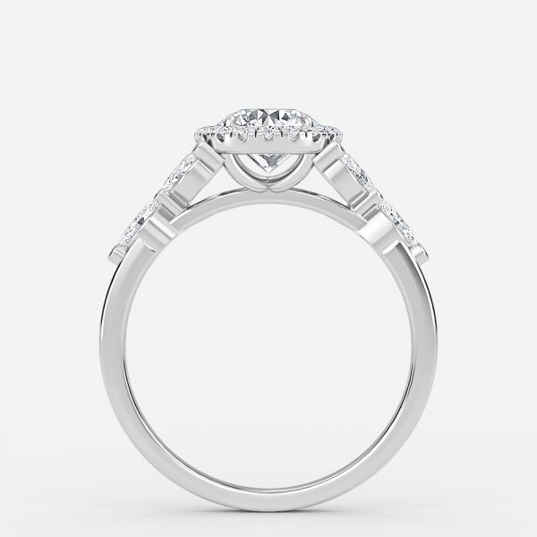 Round Halo Engagement Ring