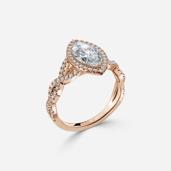 Marquise Halo Engagement Ring