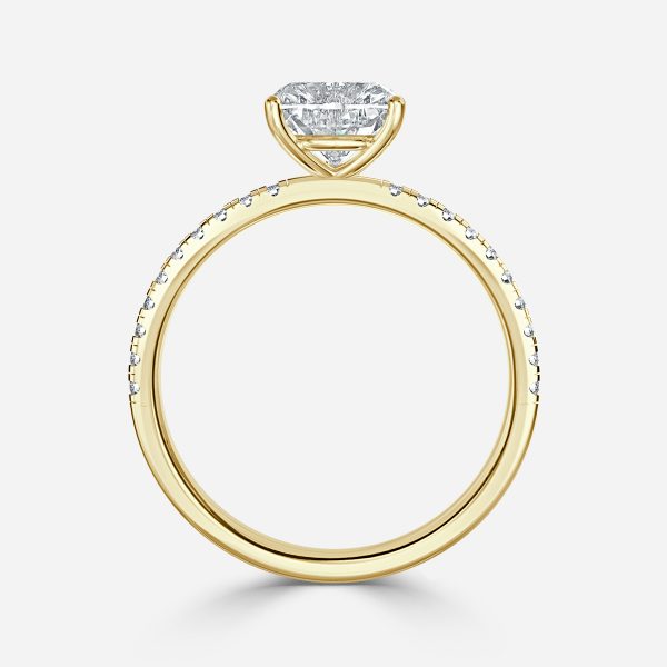 Heart Diamond Band Engagement Ring