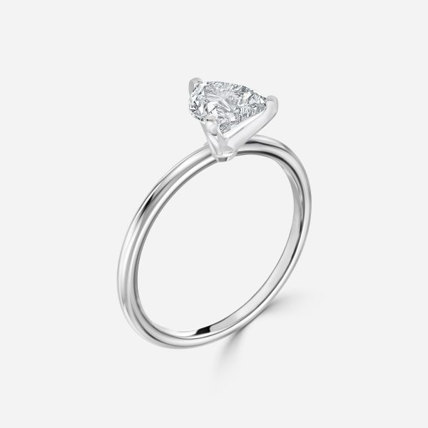 Heart Solitaire Engagement Ring