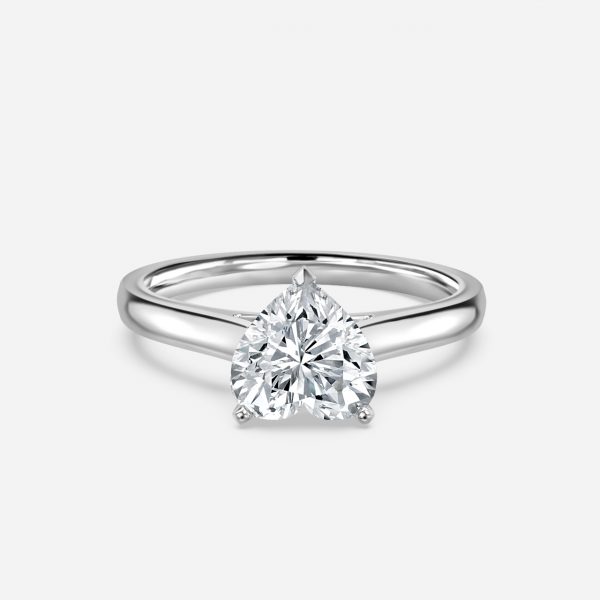 Heart Solitaire Engagement Ring