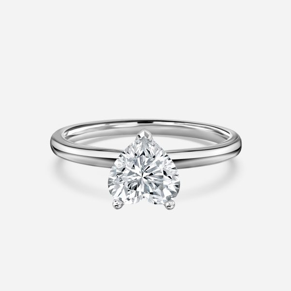 Heart Solitaire Engagement Ring