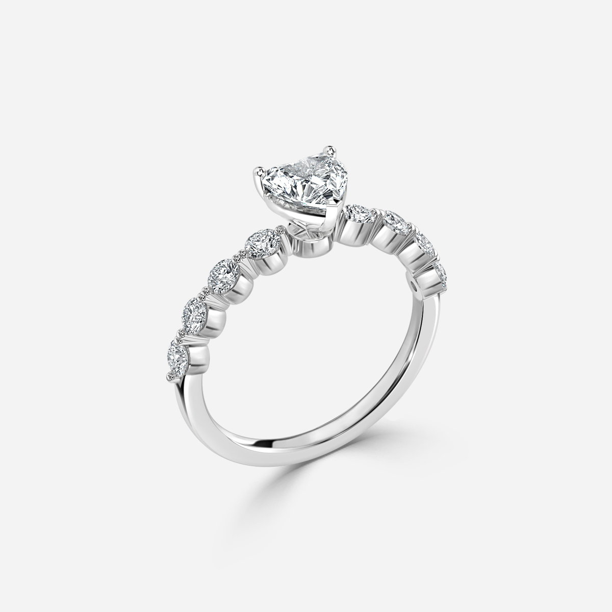 Heart Unique Engagement Ring