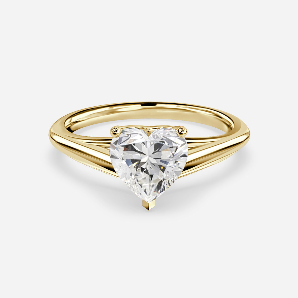 Heart Solitaire Engagement Ring