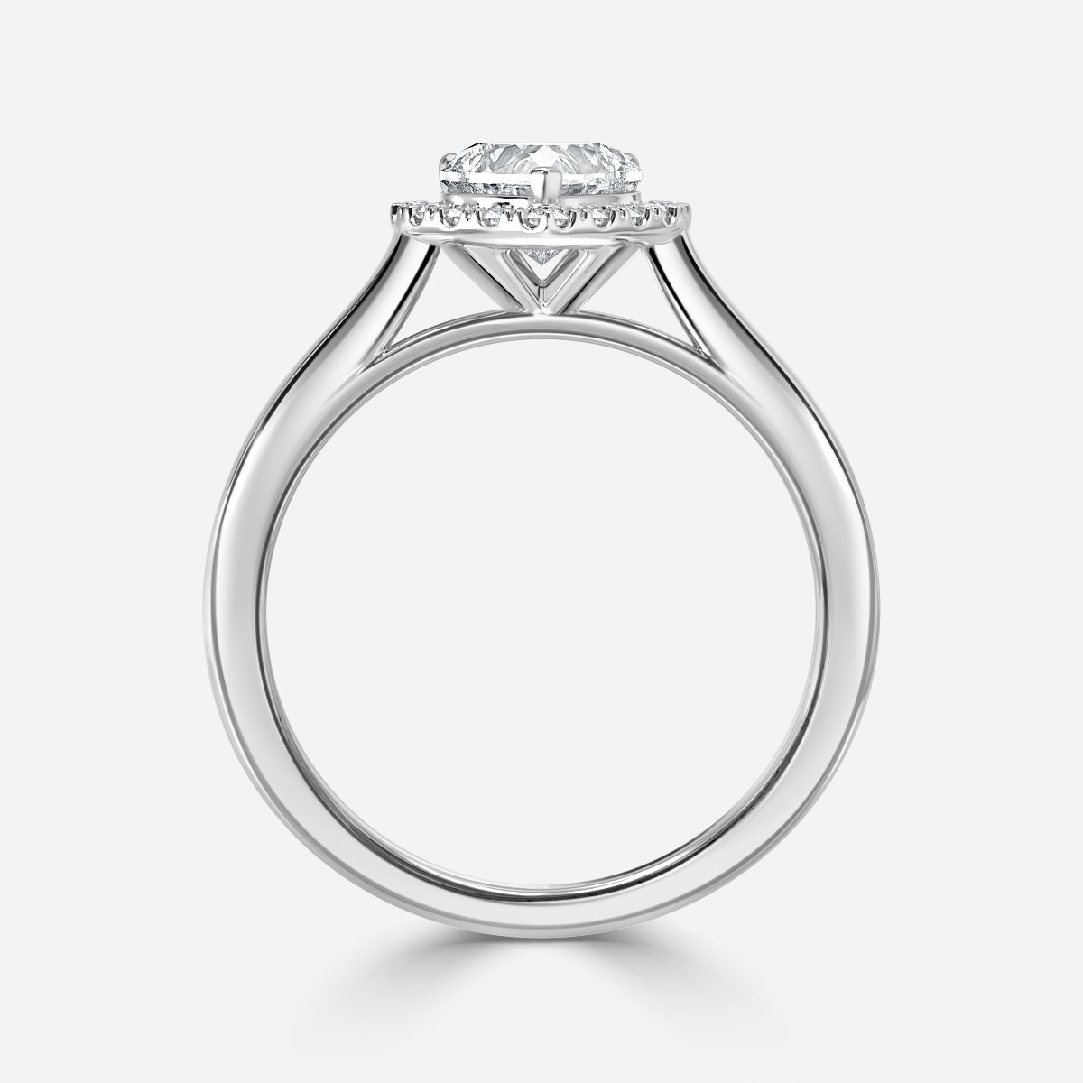 Heart Halo Engagement Ring