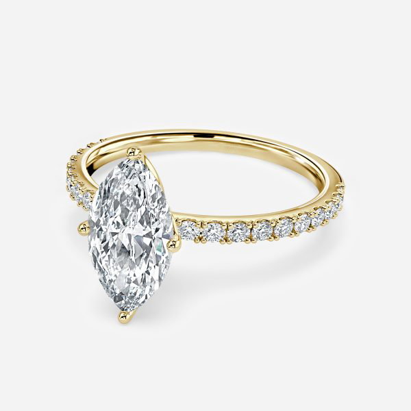 Marquise HIdden Halo Engagement Ring