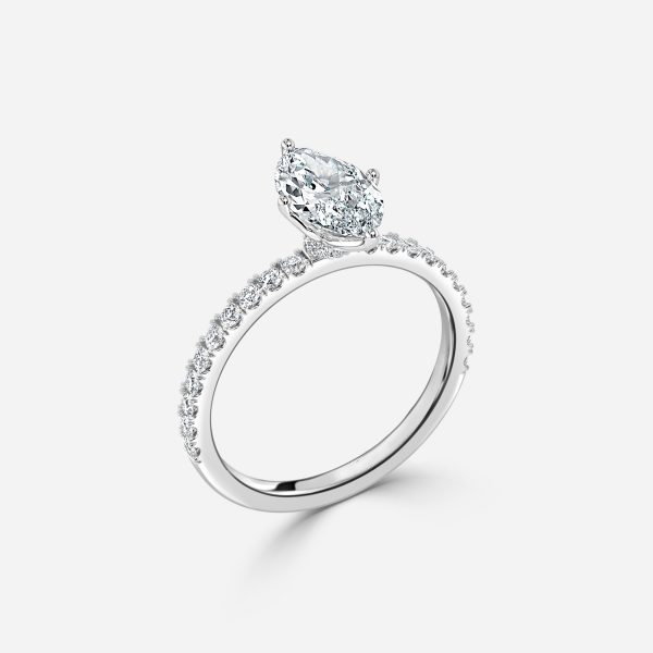 Marquise HIdden Halo Engagement Ring