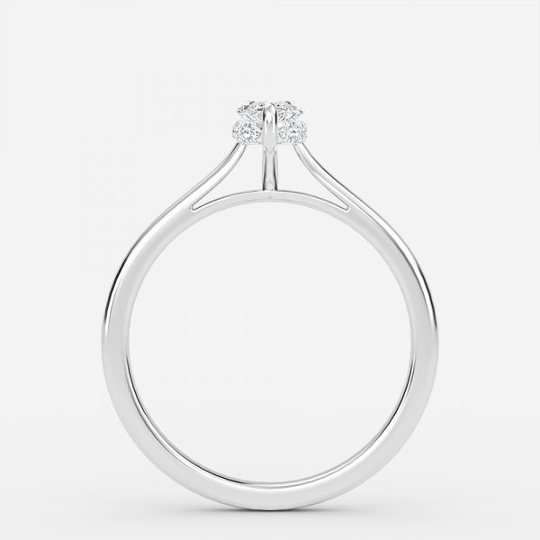 Marquise Hidden Halo Engagement Ring