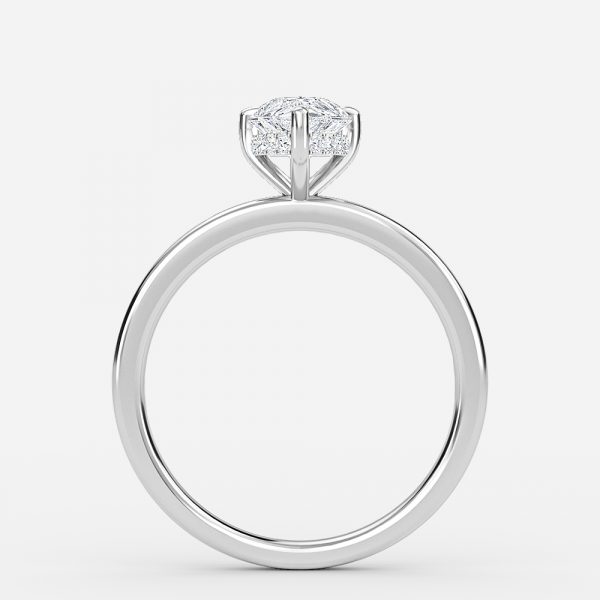 Pear Hidden Halo Engagement Ring