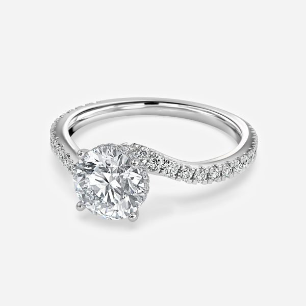 Round Hidden Halo Engagement Ring