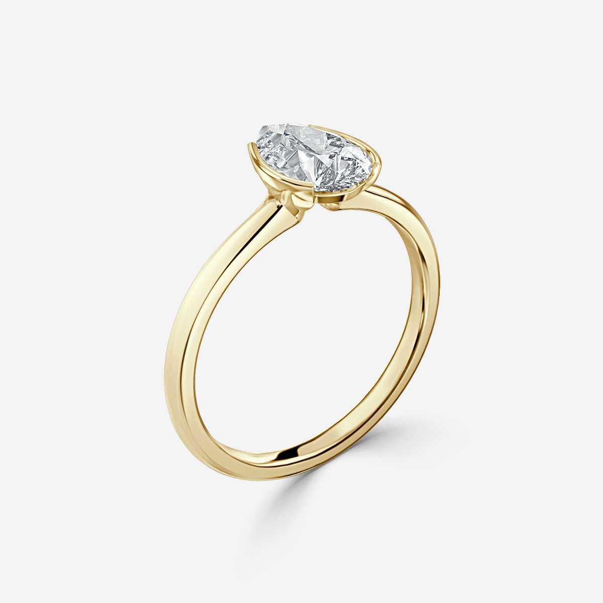 Pear Bezel Engagement Ring