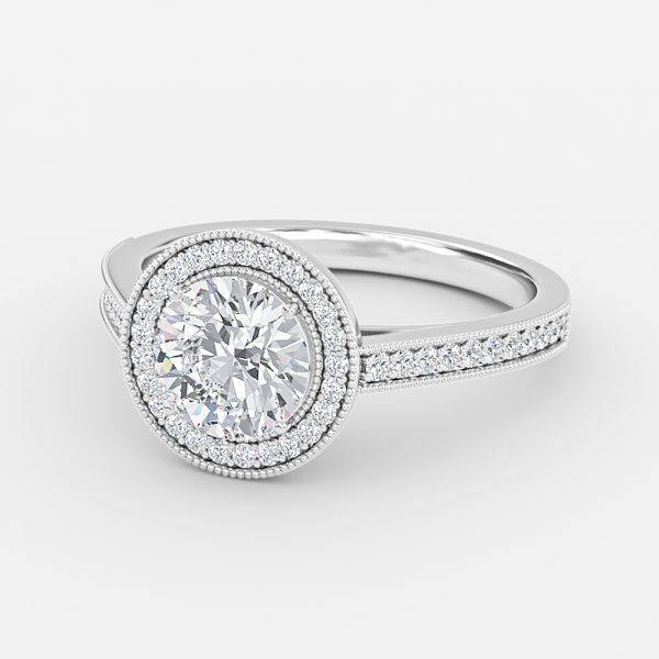 Round Halo Engagement Ring