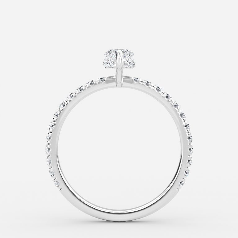 Marquise Hidden Halo Engagement Ring