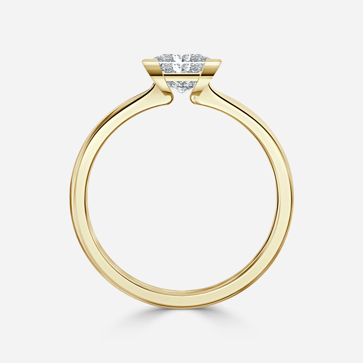 Princess Bezel Engagement Ring