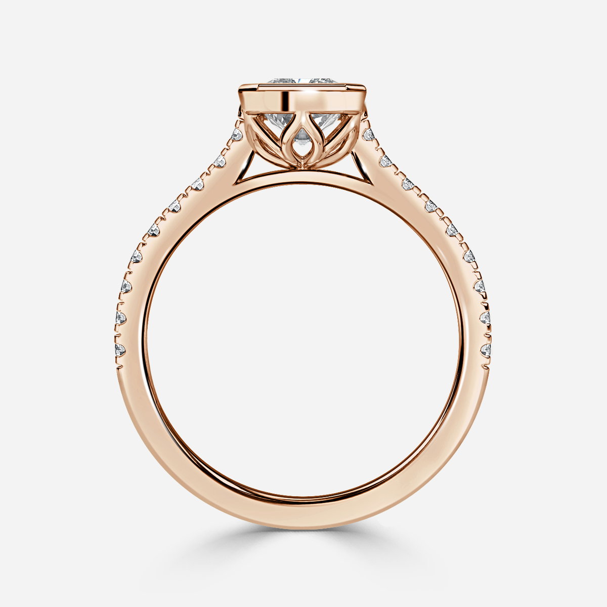 Radiant Bezel Engagement Ring