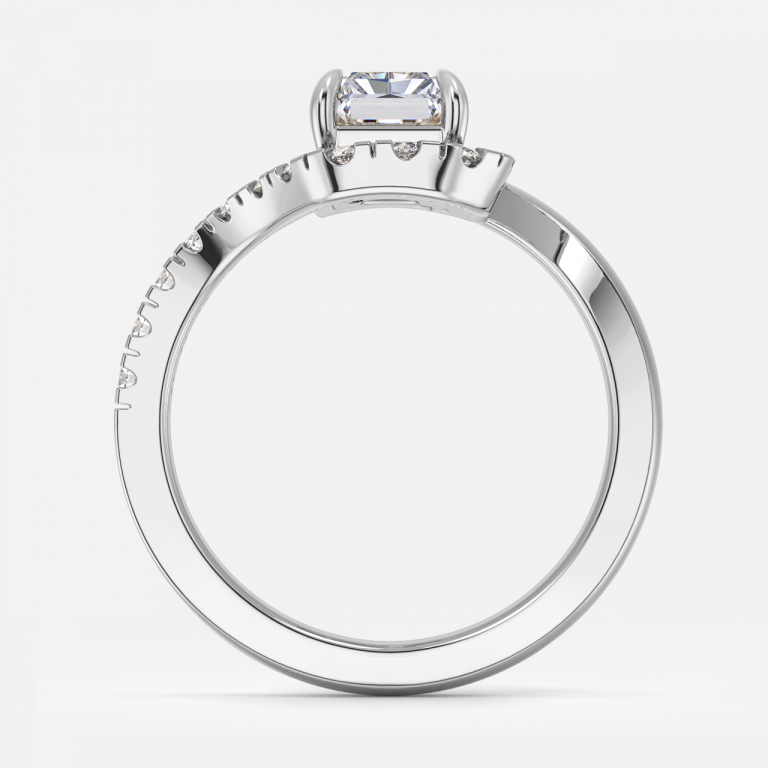 Radiant Halo Engagement Ring