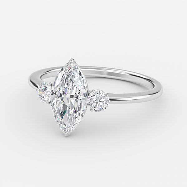 Marquise Three Stone Engagement Ring