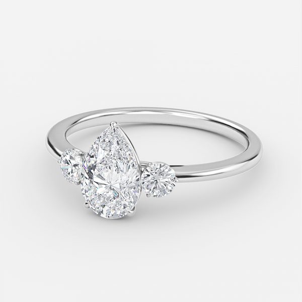 Pear Three Stone Engagement Ring