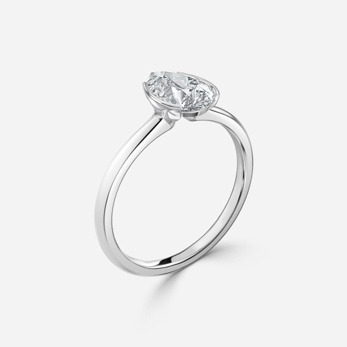 Pear Bezel Engagement Ring