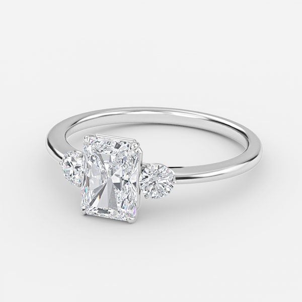 Radiant Three Stone Engagement Ring