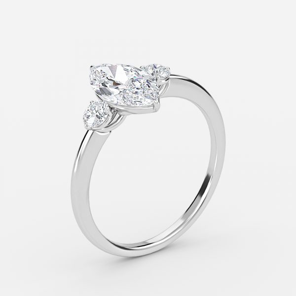 Marquise Three Stone Engagement Ring