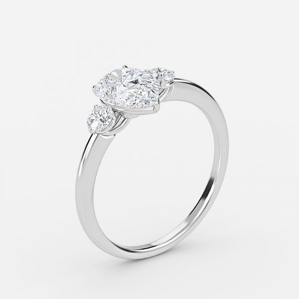 Pear Three Stone Engagement Ring