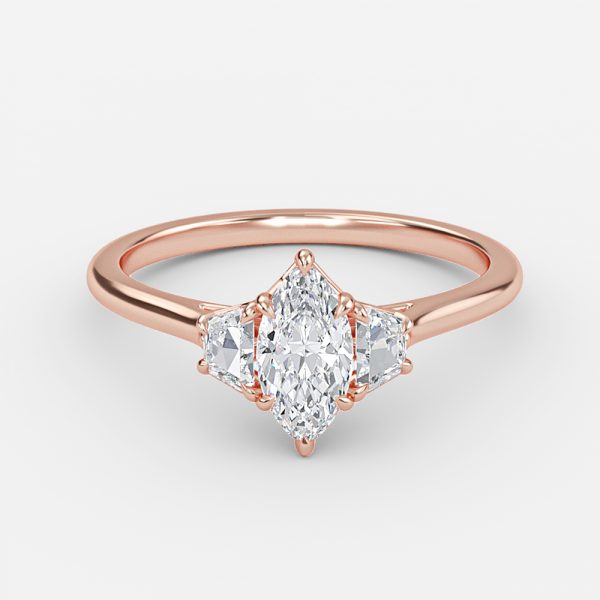 Marquise Three Stone Engagement Ring