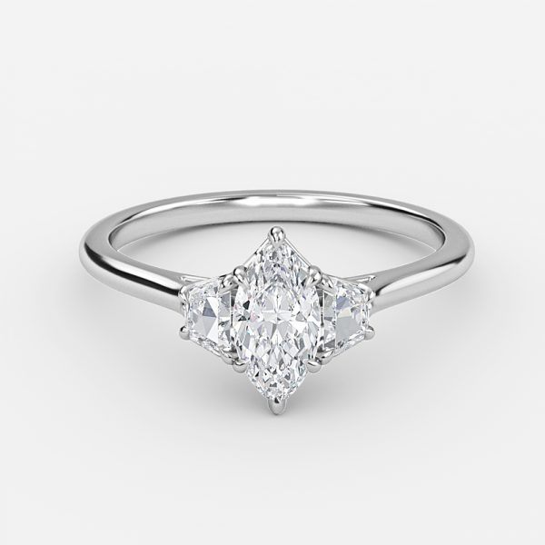 Marquise Three Stone Engagement Ring