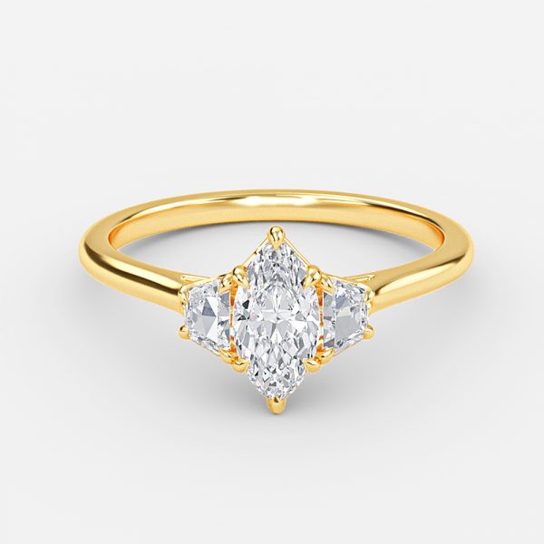 Marquise Three Stone Engagement Ring