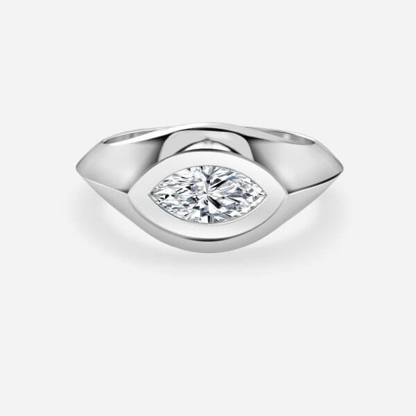 Marquise Bezel Engagement Ring