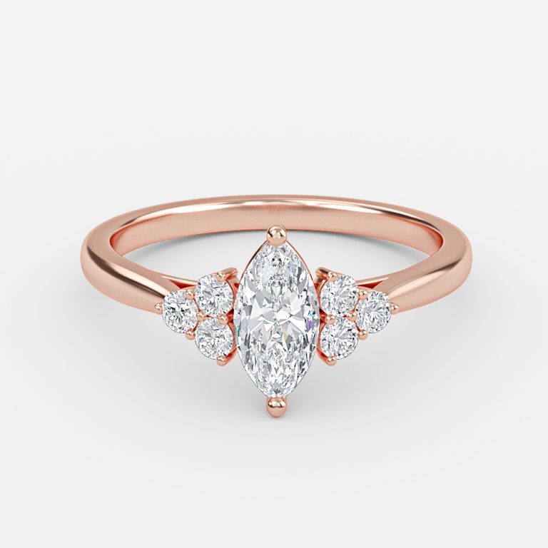 Marquise Cluster Engagement Ring