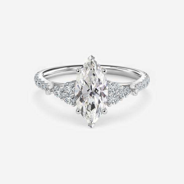 Marquise Cluster Engagement Ring