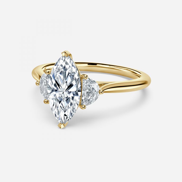 Marquise Three Stone Engagement Ring