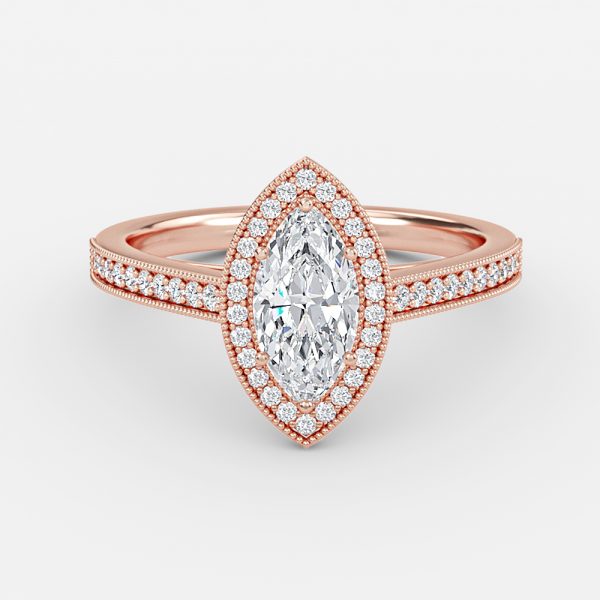 Marquise Halo Engagement Ring