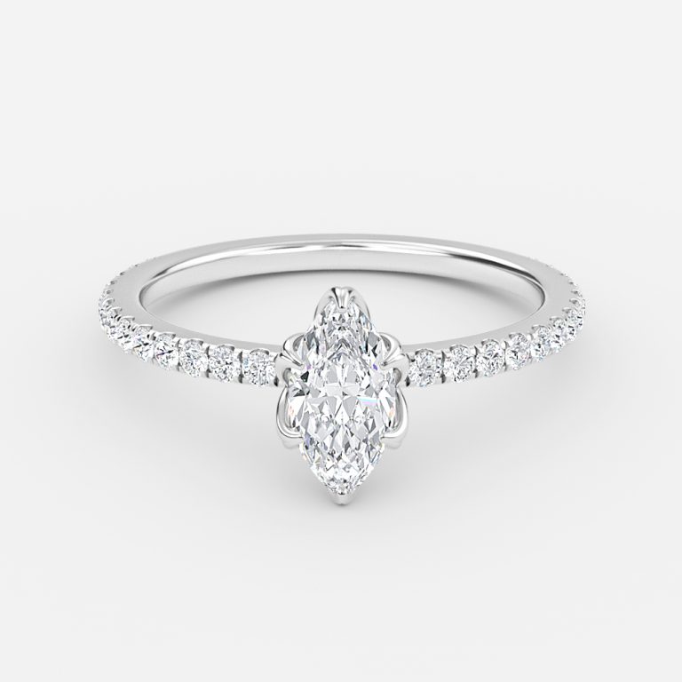 Marquise Dainty Engagement Ring