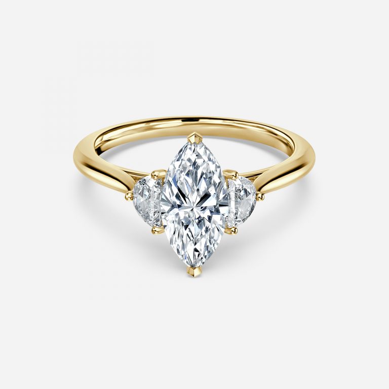 Marquise Three Stone Engagement Ring