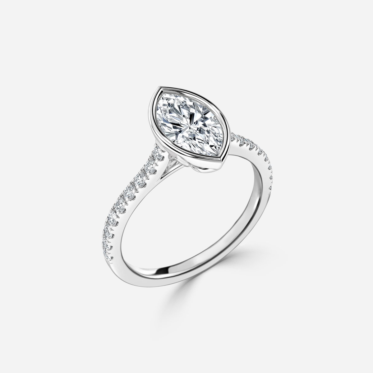 Marquise Bezel Engagement Ring